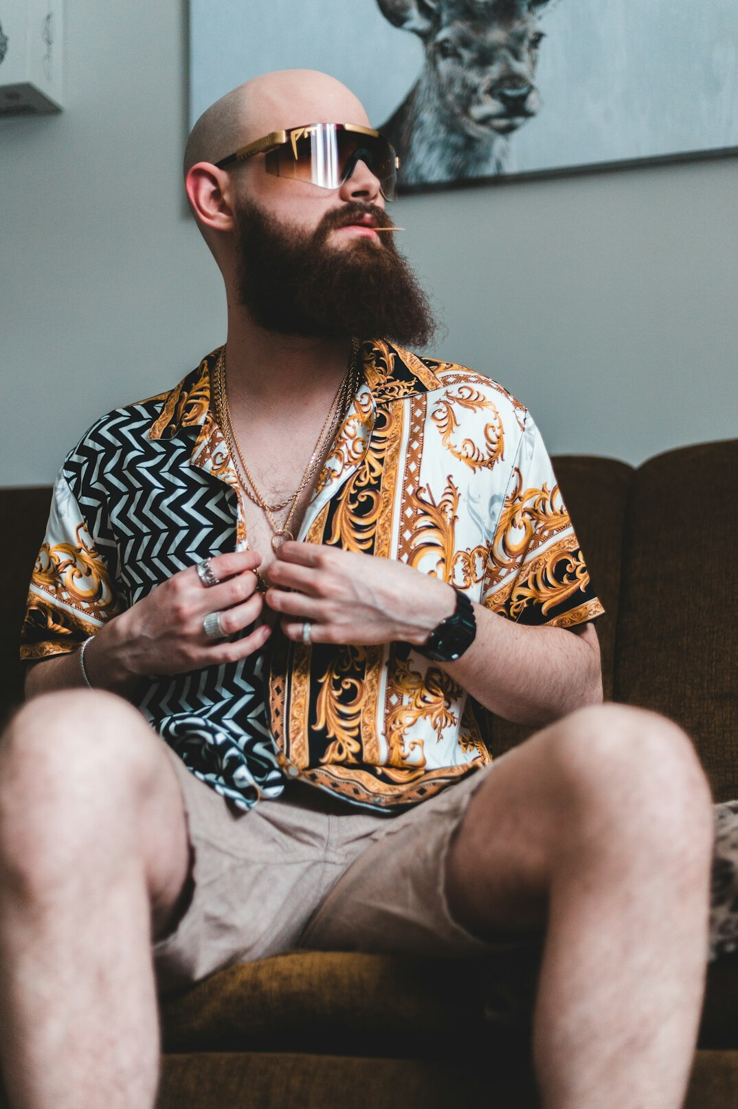 Portrait of a Uruguayan man in his thirties with a short beard and glasses