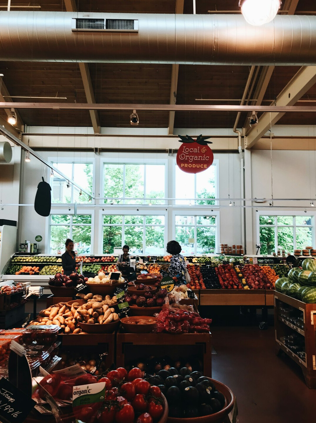 person shopping in grocery store